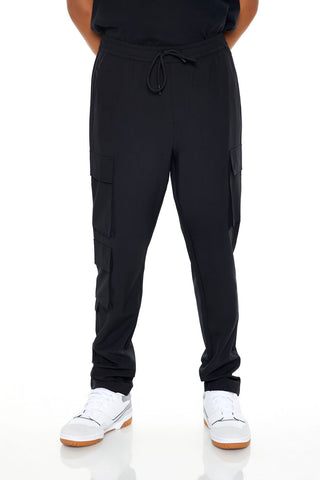 Slim-Fit Drawstring Cargo Joggers
