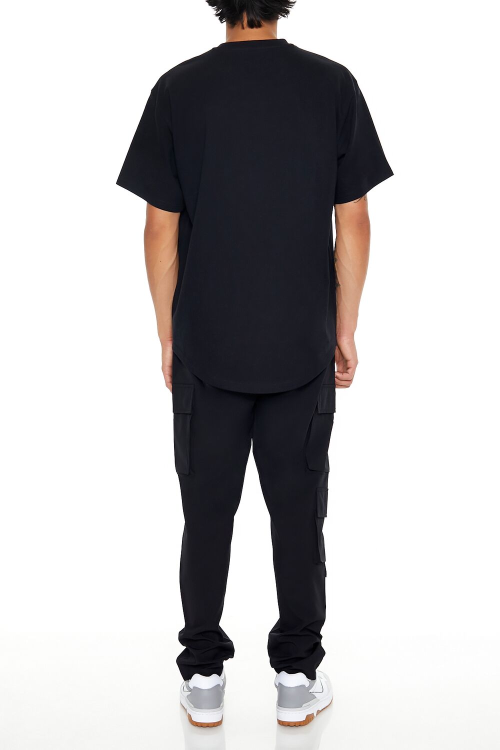  Forever 21 Slim-Fit Drawstring Cargo Joggers - black - Bonton