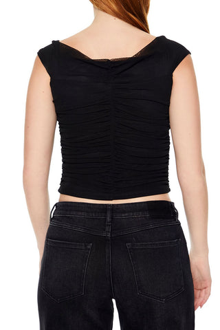 Ruched Bustier Crop Top