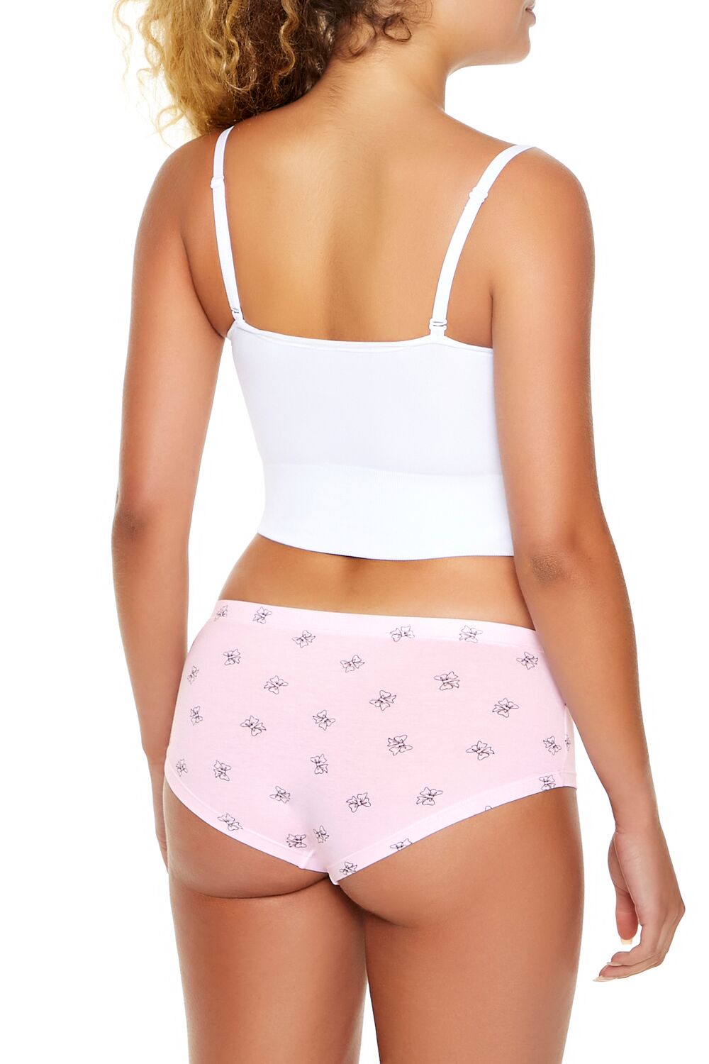  Forever 21 Bow Print Shortie Panties - pale-pink-multi - Bonton