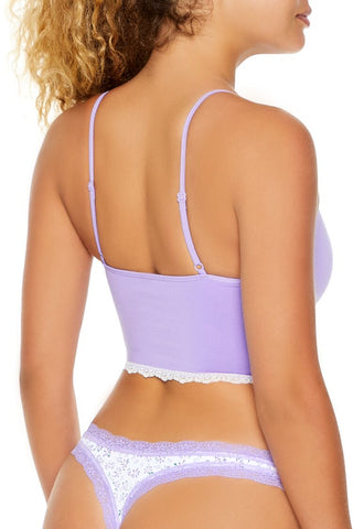 Seamless Floral Print Thong Panties