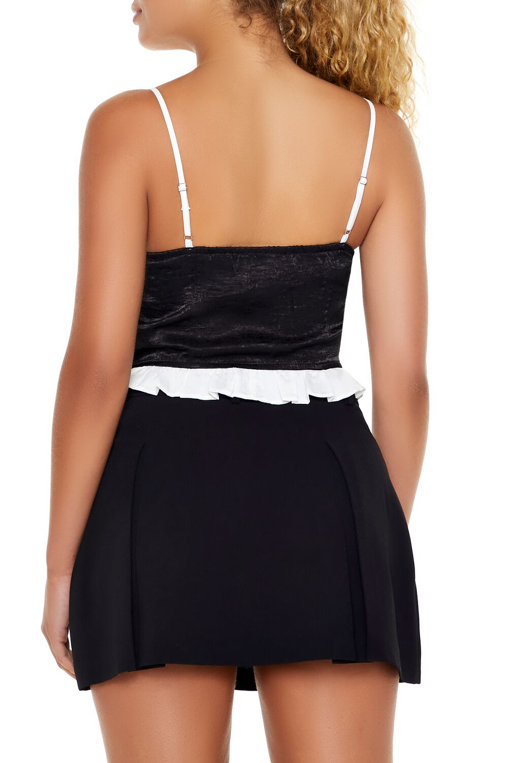  Forever 21 Colorblock Bustier Cami - black white - Bonton