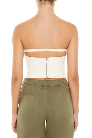 Strappy Twill Tube Top