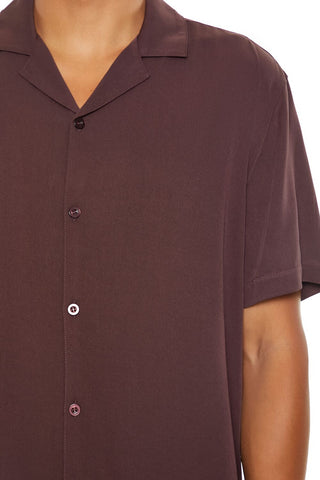 Cuban Collar Short-Sleeve Shirt