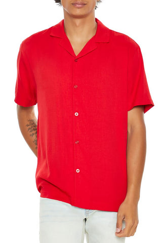 Cuban Collar Short-Sleeve Shirt