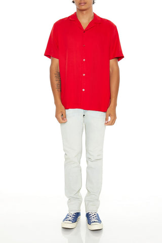 Cuban Collar Short-Sleeve Shirt