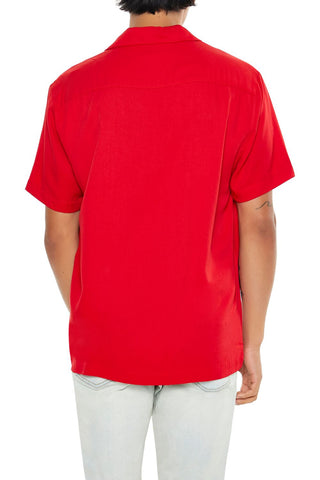 Cuban Collar Short-Sleeve Shirt