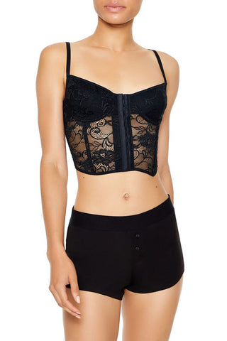 Sheer Lace Underwire Corset Bra