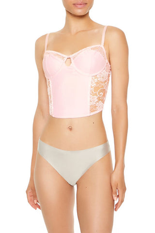 Sheer Lace Underwire Corset Bra