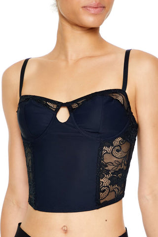 Sheer Lace Underwire Corset Bra