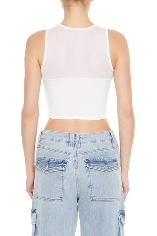 Ruched V-Hem Crop Top