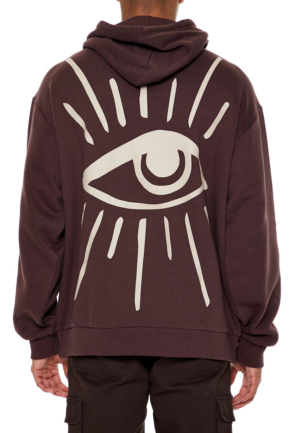  Forever 21 See No Evil Graphic Hoodie - dark cocoa taupe - Bonton
