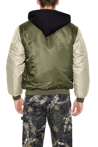 Colorblock Bomber Combo Jacket