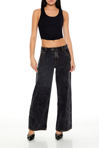 Sweater-Knit Corset Tank Top