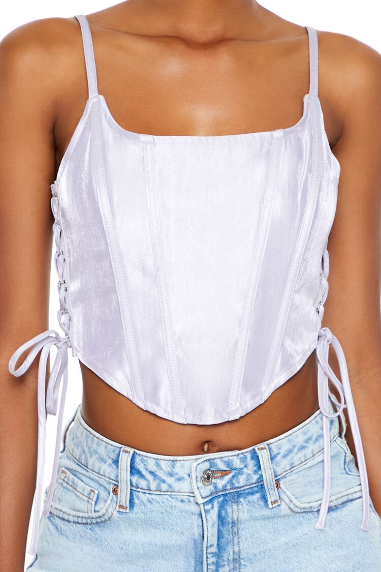  Forever 21 Lace-Up Corset Cami - wisteria - Bonton