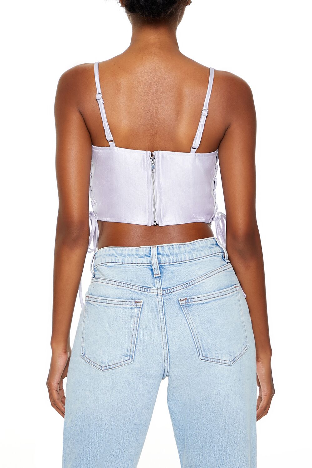  Forever 21 Lace-Up Corset Cami - wisteria - Bonton