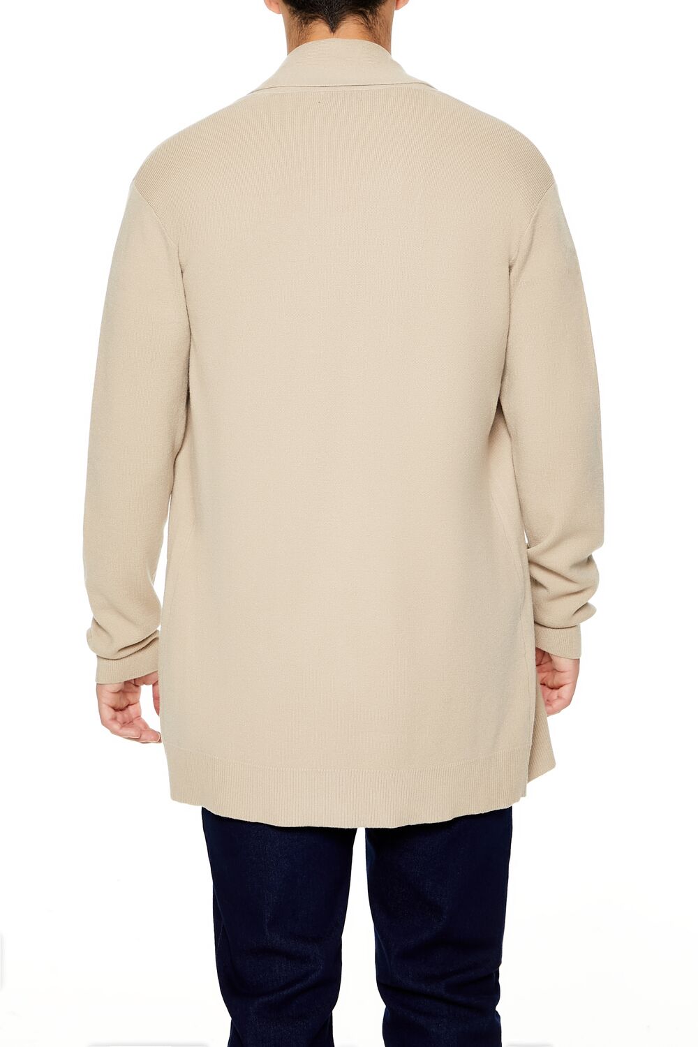 Forever 21 Open-Front Cardigan Sweater - taupe - Bonton