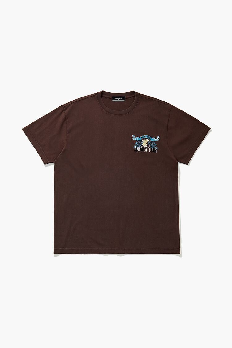  Forever 21 American Tour Graphic Tee - dark cocoa multi - Bonton