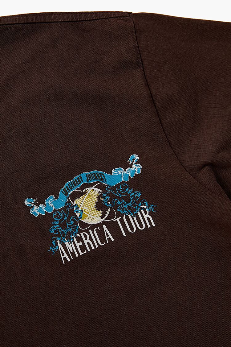  Forever 21 American Tour Graphic Tee - dark cocoa multi - Bonton