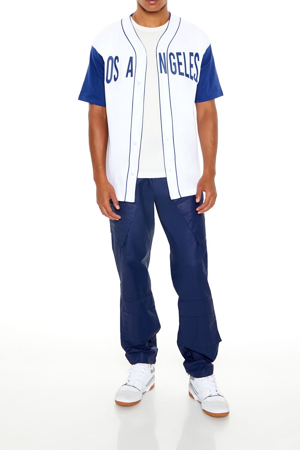  Forever 21 Mid-Rise Wallet Chain Pants - dark-navy - Bonton