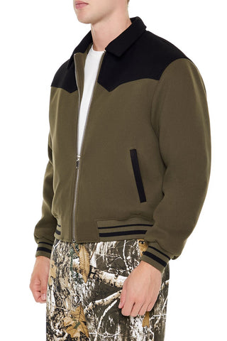 Colorblock Zip-Up Bomber Jacket