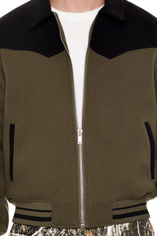Colorblock Zip-Up Bomber Jacket