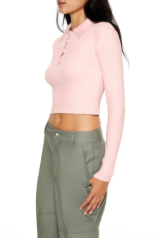 Ribbed Knit Cropped Sweater