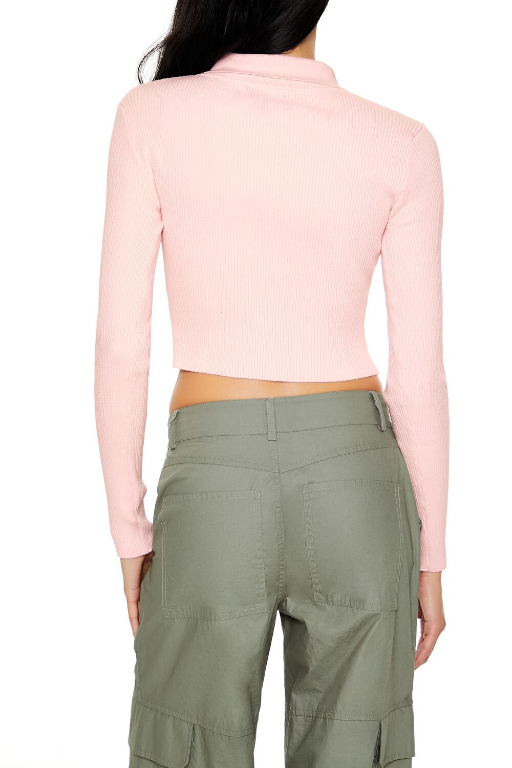  Forever 21 Ribbed Knit Cropped Sweater - black - Bonton