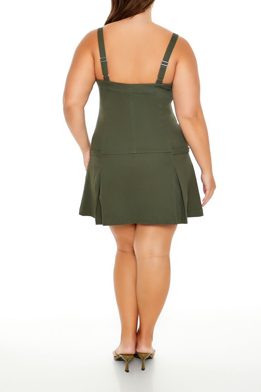  Forever 21 Plus Size Pleated Mini Dress - black-swatch - Bonton