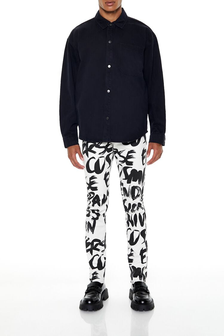  Forever 21 Cotton Curved-Hem Shirt - black - Bonton