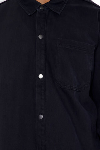 Cotton Curved-Hem Shirt