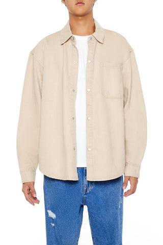 Cotton Curved-Hem Shirt