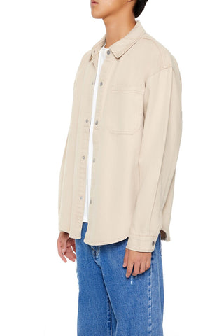 Cotton Curved-Hem Shirt