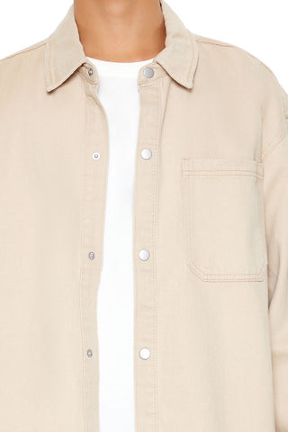 Cotton Curved-Hem Shirt