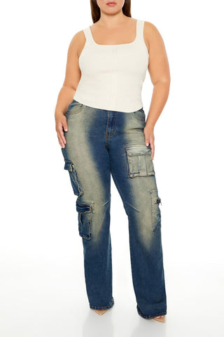 Plus Size Sweater-Knit Tank Top