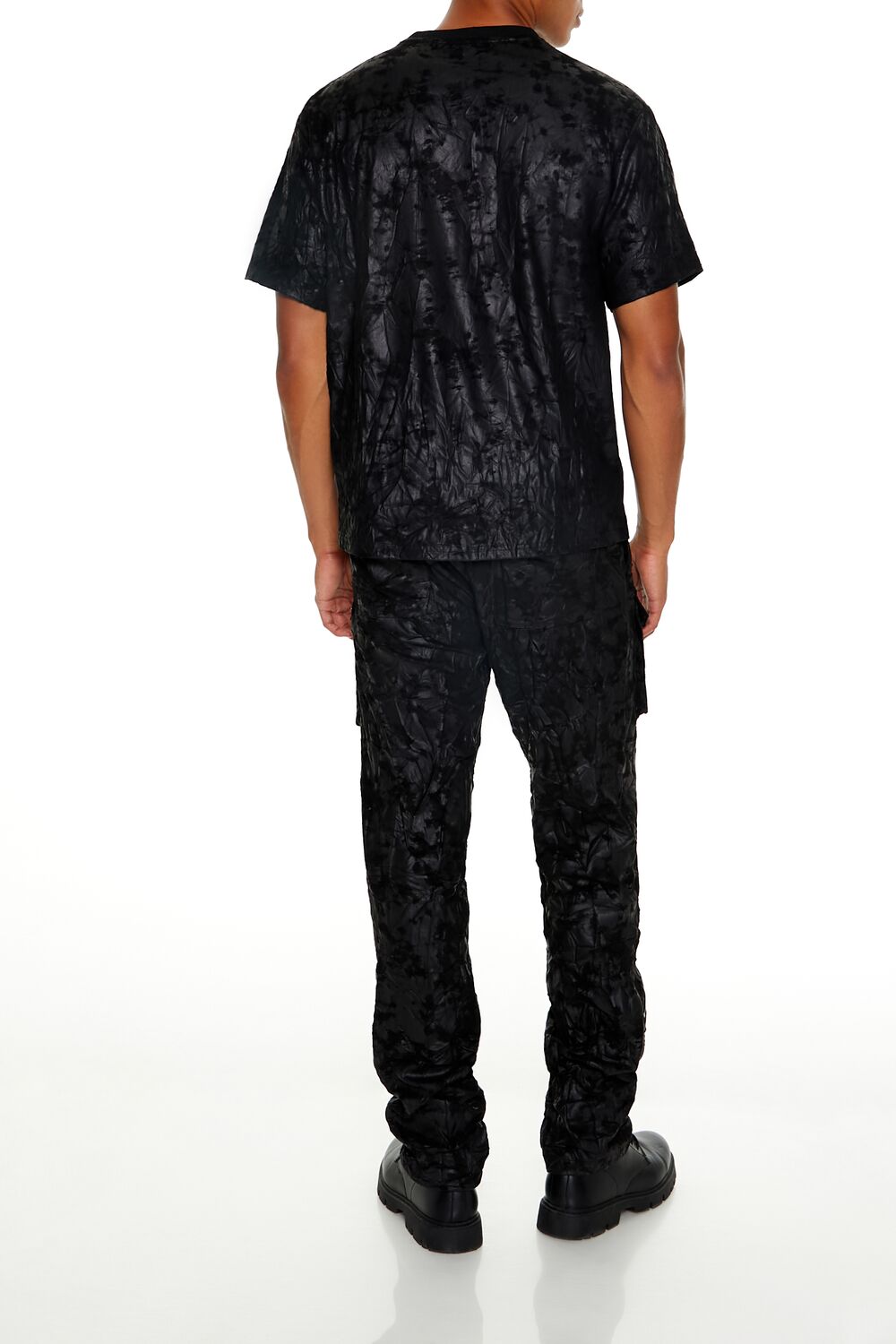  Forever 21 Textured Slim-Fit Mid-Rise Pants - black - Bonton