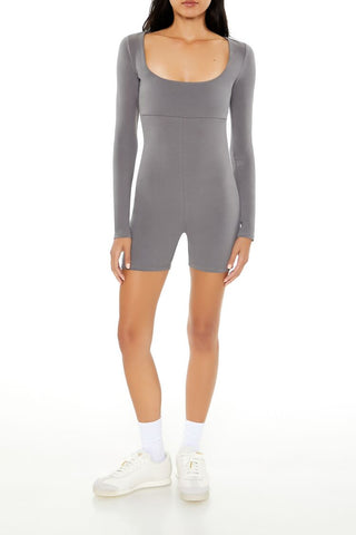 Fitted Long-Sleeve Romper