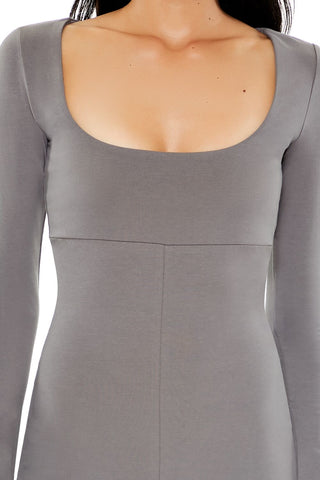 Fitted Long-Sleeve Romper