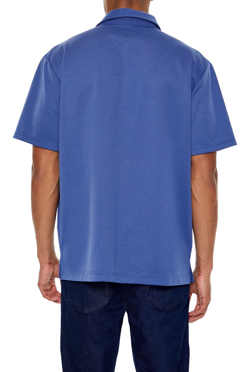  Forever 21 Two-Pocket Button-Front Shirt - dusty blue - Bonton
