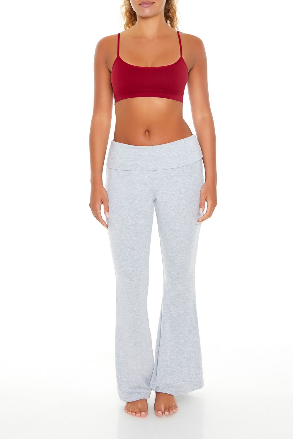 Forever 21 Seamless Longline Bralette - burgundy - Bonton