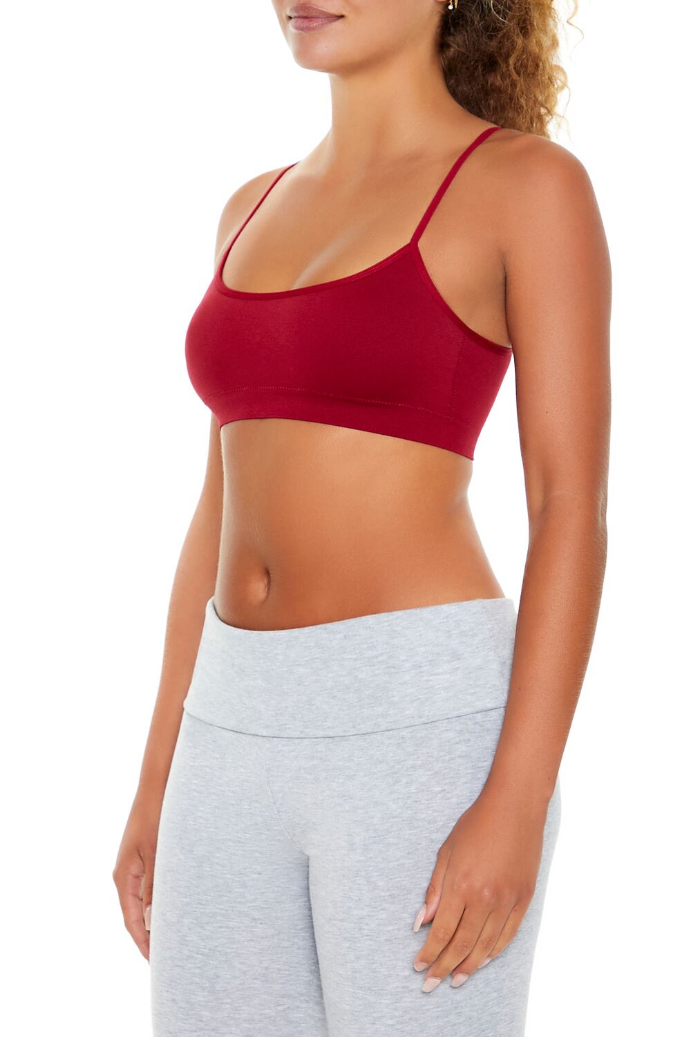  Forever 21 Seamless Longline Bralette - burgundy - Bonton