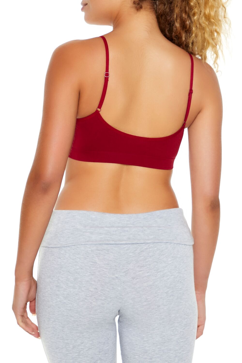  Forever 21 Seamless Longline Bralette - burgundy - Bonton