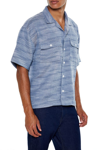 Textured Cuban Collar Shirt