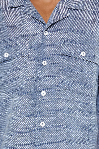 Textured Cuban Collar Shirt