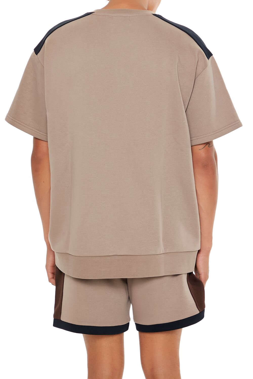  Forever 21 French Terry Colorblock Tee - deep taupe multi - Bonton