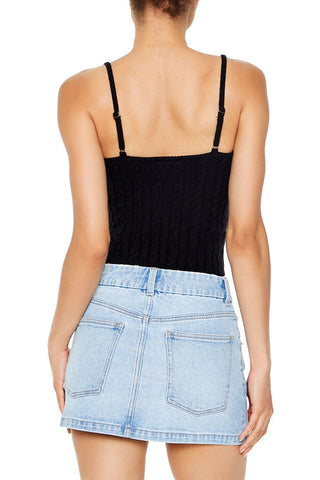 Cropped Sweater-Knit Cami