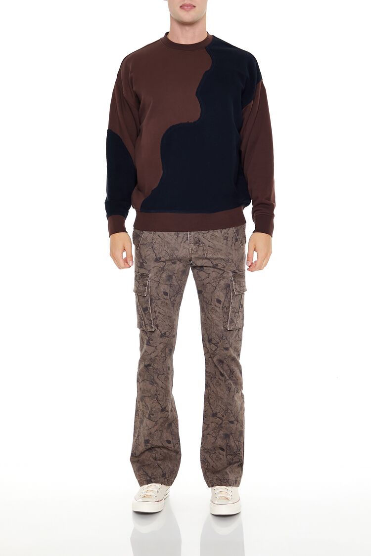  Forever 21 Colorblock Pullover Sweatshirt - dark cocoa black - Bonton