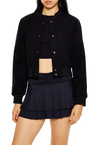 Cropped Bomber Jacket