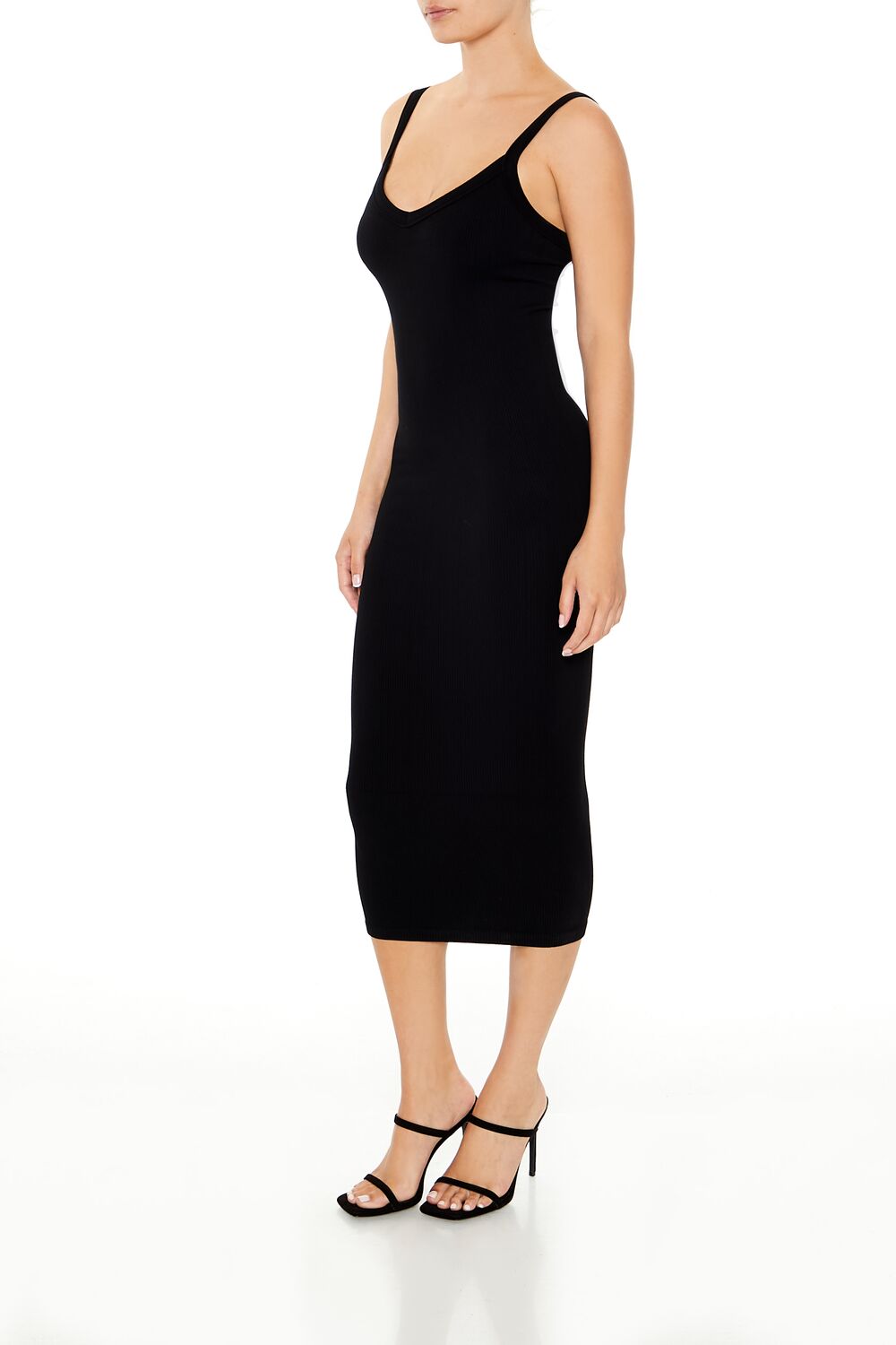  Forever 21 Seamless Bodycon Cami Midi Dress - black-swatch - Bonton