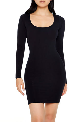 Seamless Scoop-Neck Mini Dress